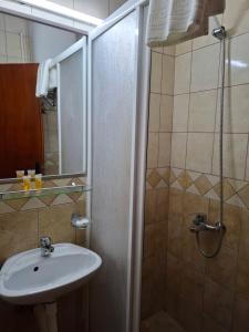 Koupelna v ubytování Hotel Koliba na Grza
