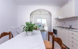 Kuchyň nebo kuchyňský kout v ubytování Nice Apartment In Crikvenica With Wifi
