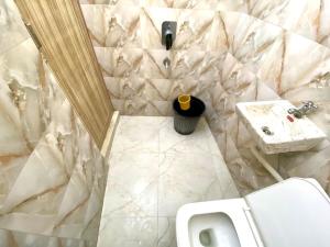 un baño con inodoro y lavabo en Stay near Chittaranjan Hospital Park Circus 2, en Calcuta 7 fotos más