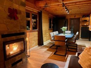 Zona d'estar a Chalet cosy Francorchamps