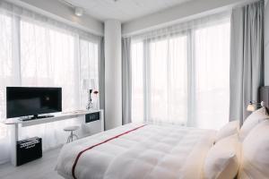 TV a/nebo společenská místnost v ubytování Ruby Lilly Hotel Munich