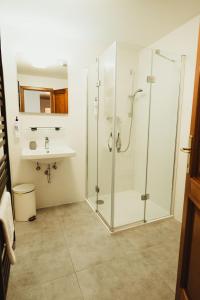 Koupelna v ubytování Hotel U Racka