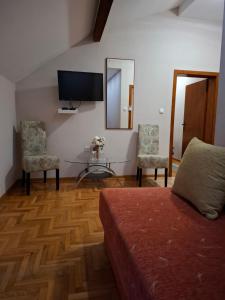 TV a/nebo společenská místnost v ubytování Hotel Koliba na Grza