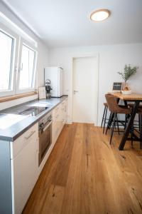 Kuchyň nebo kuchyňský kout v ubytování Studio Apartment in Weinstadt