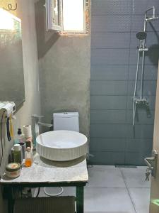 Koupelna v ubytování Leonidze Guesthouse