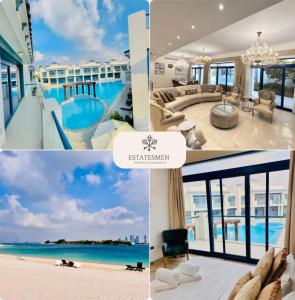 a collage of photos of a house at Estatesmen Palm Jumeirah Luxury Family Friendly Villa in Dubai