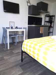 Kuchyň nebo kuchyňský kout v ubytování Studio cosy hypercentre Narbonne