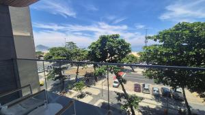 a view of a parking lot from the balcony of a building at Atlântico Collection in Rio de Janeiro