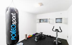 プリグラディサにあるHoliday Home Blato Prigradicaの巨大なインフレータブルトレッドミルを備えたジムのある部屋