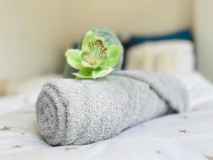 Postel nebo postele na pokoji v ubytování Serene Stay