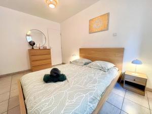 Ένα ή περισσότερα κρεβάτια σε δωμάτιο στο Villa Soleïa - Jardin, CLIM, 3 chambres, 8 personnes