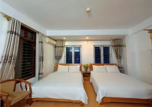 Voodi või voodid majutusasutuse Hoang Gia Hotel Cau Giay toas
