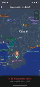 a map of riyadh with a man in it at Studio du Bonheur Mer et Nature Rawai beach in Nai Harn Beach