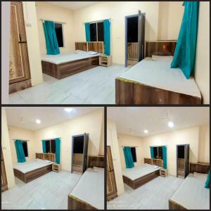 2 fotos de una habitación con 2 camas en Hotel O Embassy, en Kuch Bihār