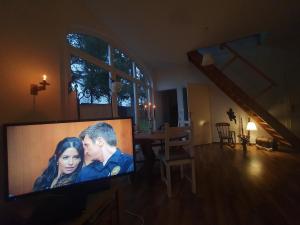 TV a/nebo společenská místnost v ubytování semi detached rural house