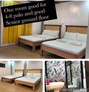 Ein Bett oder Betten in einem Zimmer der Unterkunft RRJJ's TRANSIENT - A minute walk away from the beach