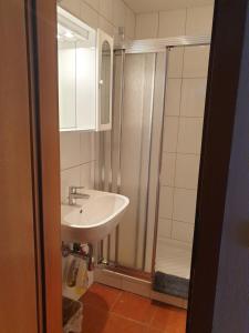 A bathroom at Ferienhaus Schäfer - Apartments - Wintersports - Family holiday - Holiday with your dog - Rural & Scenic Még 37 kép