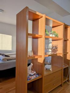 Ένα ή περισσότερα κρεβάτια σε δωμάτιο στο Beautiful apartment with seaview! Top 7th floor Free parking!