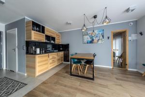 Kuchyňa alebo kuchynka v ubytovaní RelaxApart - Komfortowy apartament z prywatną sauną