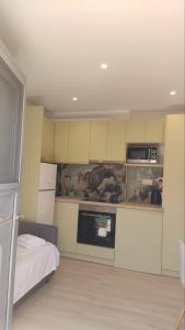Dapur atau dapur kecil di Gea luxury apartment Myrina 2