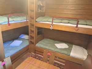 Katil atau katil-katil dalam bilik di Comodo e luminoso, splendida vista su Cortina