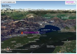 a map of the mountains with aedes at Il Gatto Ombrellaio - Gateway to Stresa, Lake Maggiore and Mountains in Stropino