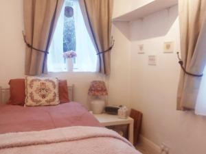 a bedroom with a bed and a window at Centrel to london single bed room quiet home with host and breakfast in London