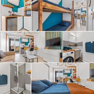 Kuchyň nebo kuchyňský kout v ubytování Studio cabine AZUR ,5 min mer -5 min Arena - clim - parking gratuit privée - 4 personnes