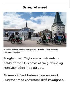 a group of people riding motorcycles in front of a building at Dejlig og hyggelig hus i Thyborøn in Thyborøn