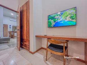 TV a/nebo společenská místnost v ubytování Hotel Casa Coronel