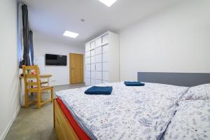Posteľ alebo postele v izbe v ubytovaní Apartmány Volavka 2
