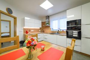 Kuchyňa alebo kuchynka v ubytovaní Apartmány Volavka 2