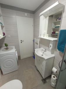 Et badeværelse på Blue Apartment Lukavica near Sarajevo Airport + 34 billeder