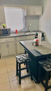 Kuchyň nebo kuchyňský kout v ubytování Casa Huésped Amparán