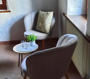 Posezení v ubytování B&B Öboluckna