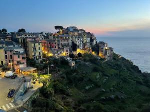 a group of buildings on a hill next to the ocean at Isola Apartment with terrace and Stunning sea view in Corniglia