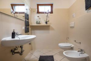 a bathroom with a sink and a toilet at Apartment in Tremosine - Gardasee 22253 in Tremosine Sul Garda +9 photos