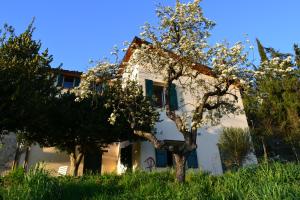 a white building with trees in front of it at Nido D'Ape bed and breakfast in  Montepetra 