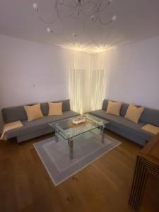 Predel za sedenje v nastanitvi Apartment mit Sauna im Wienerwald - Mödling