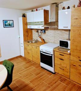 Kuchyň nebo kuchyňský kout v ubytování Apartment Kameni dvori