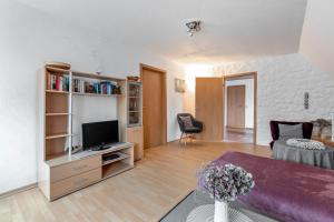 TV a/nebo společenská místnost v ubytování Ferienwohnung Weise