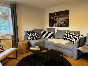 Posezení v ubytování Ferienwohnung Gartenglück