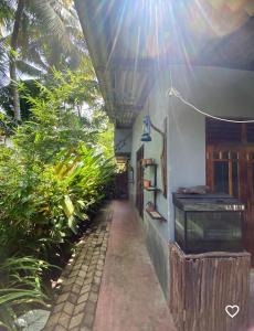 a pathway leading to a building with plants at Dolce Vita Villa Ahangama in Ahangama +14 photos