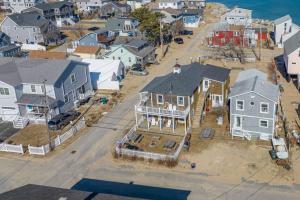 an aerial view of a residential neighborhood with houses at Renovated Coastal Haven Camp Ellis Classic Escape in Saco