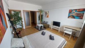 Posteľ alebo postele v izbe v ubytovaní Practical flat Nivy centre