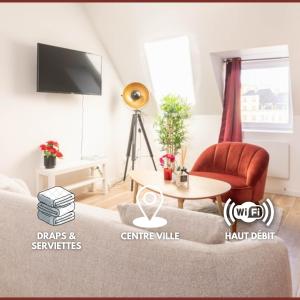 TV a/nebo společenská místnost v ubytování Élégant cocon au cœur de Montargis