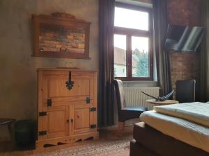 Postel nebo postele na pokoji v ubytování Gästehaus Stadtschaenke