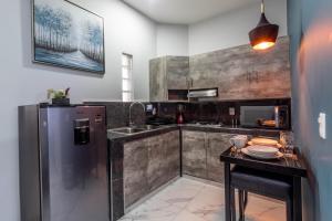 Kuchyň nebo kuchyňský kout v ubytování Pequeño espacio, gran lujo en Zapotlanejo Suite 304