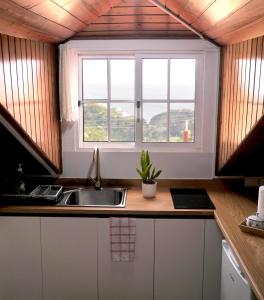 Kuchyň nebo kuchyňský kout v ubytování Sea & Mountain View Lombo de Cima House BBQ & Wifi