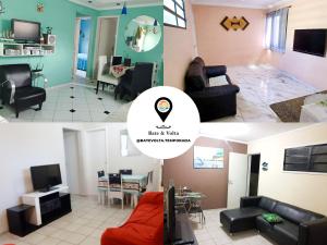TV a/nebo společenská místnost v ubytování Bate & Volta - Apartamentos com 2 quartos próximo ao SESC Bertioga